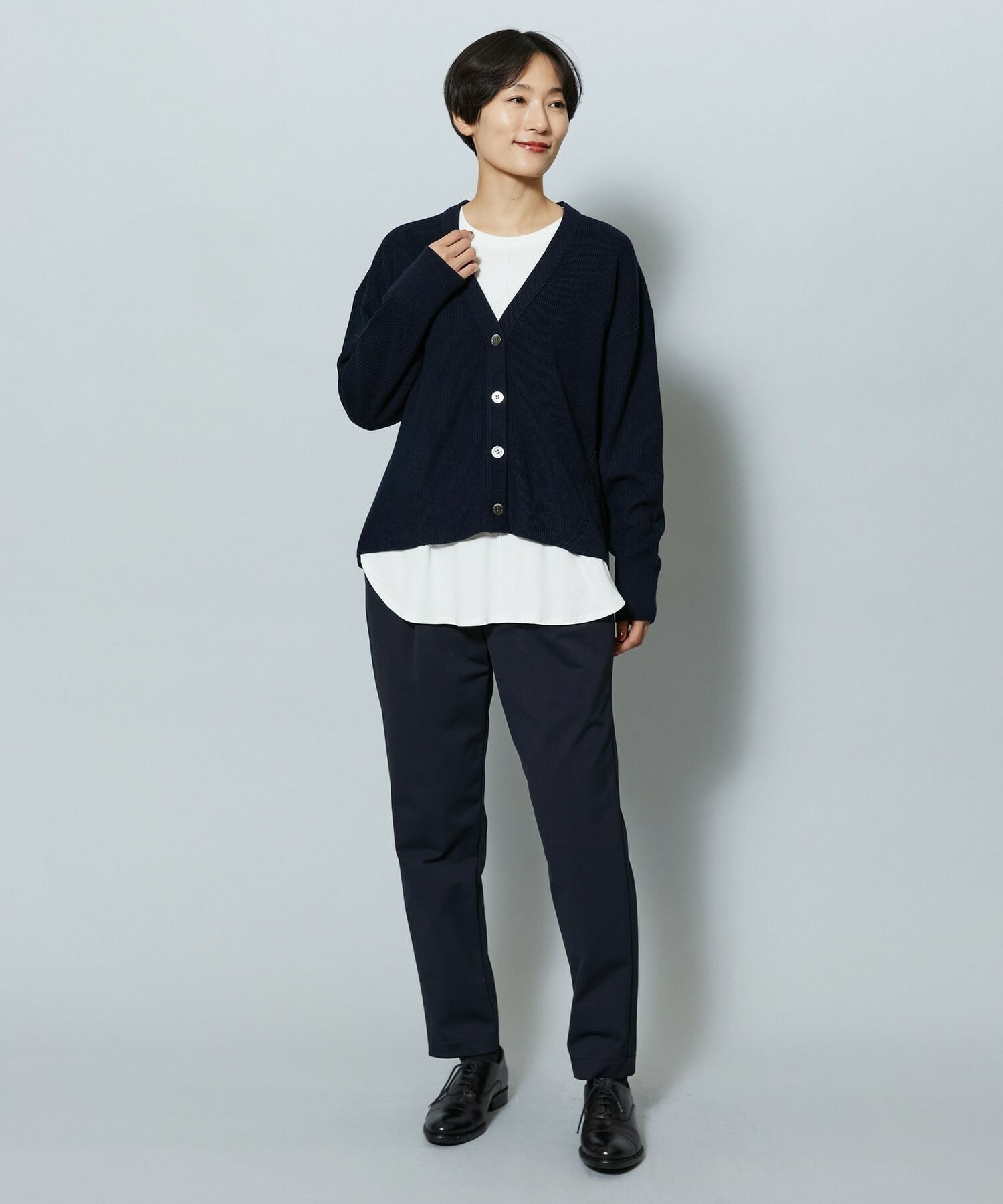 【MOGA】ハイテンション裏起毛テーパードシルエットパンツ 詳細画像 ブラック 2