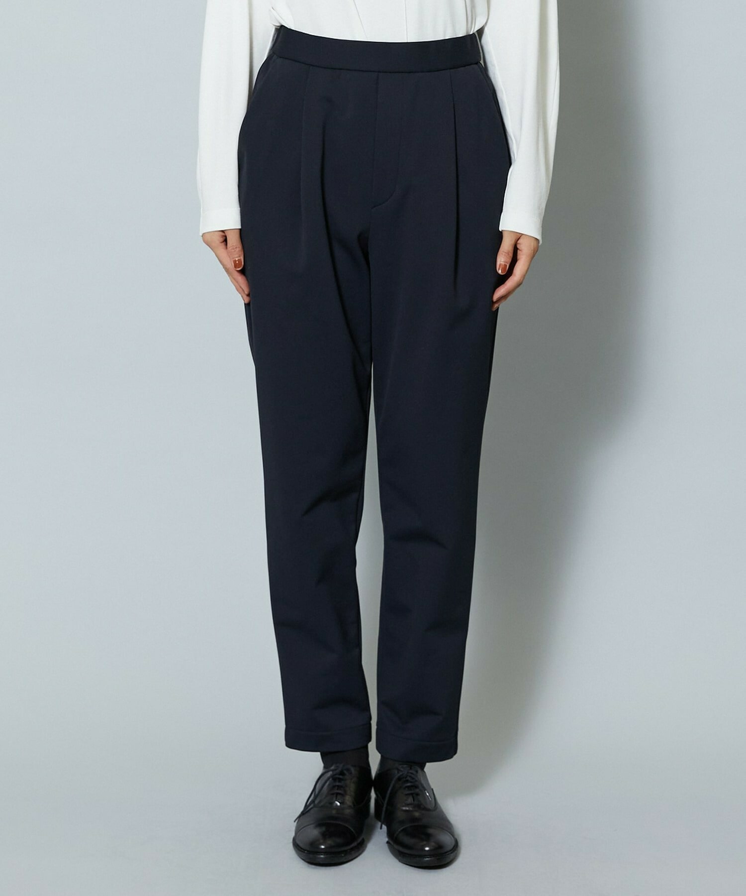 【MOGA】ハイテンション裏起毛テーパードシルエットパンツ 詳細画像 ブラック 20