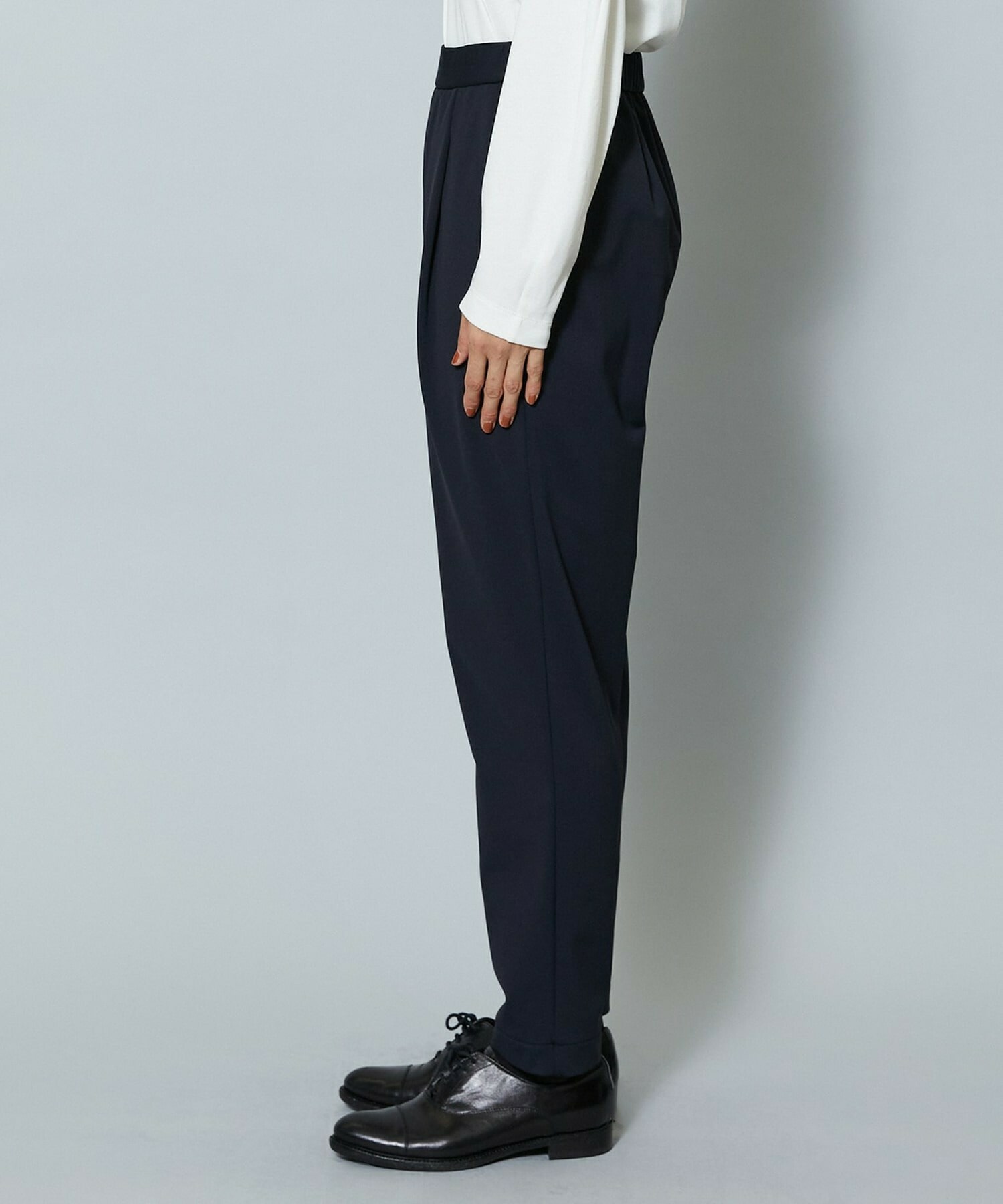 【MOGA】ハイテンション裏起毛テーパードシルエットパンツ 詳細画像 ブラック 21