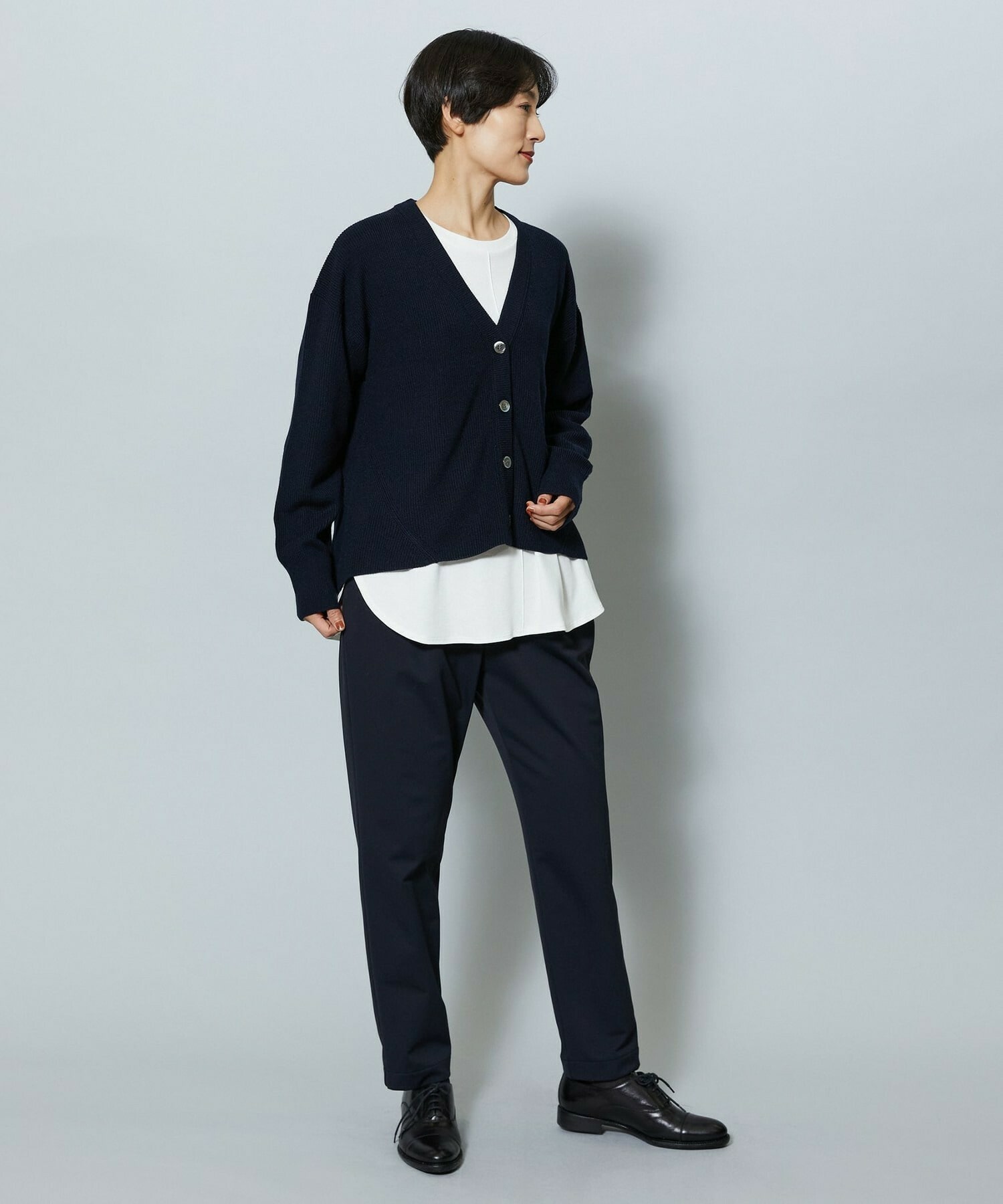 【MOGA】ハイテンション裏起毛テーパードシルエットパンツ 詳細画像 ブラック 4