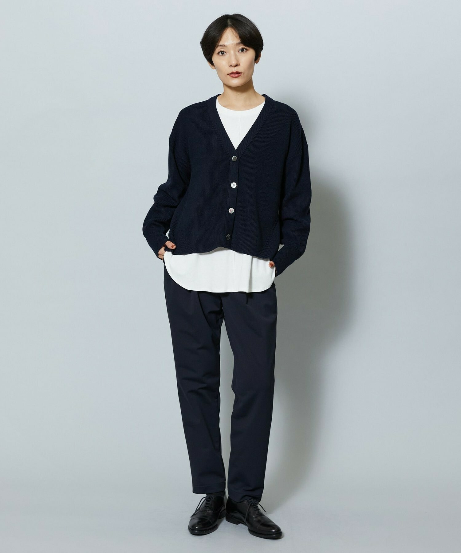 【MOGA】ハイテンション裏起毛テーパードシルエットパンツ 詳細画像 ブラック 5