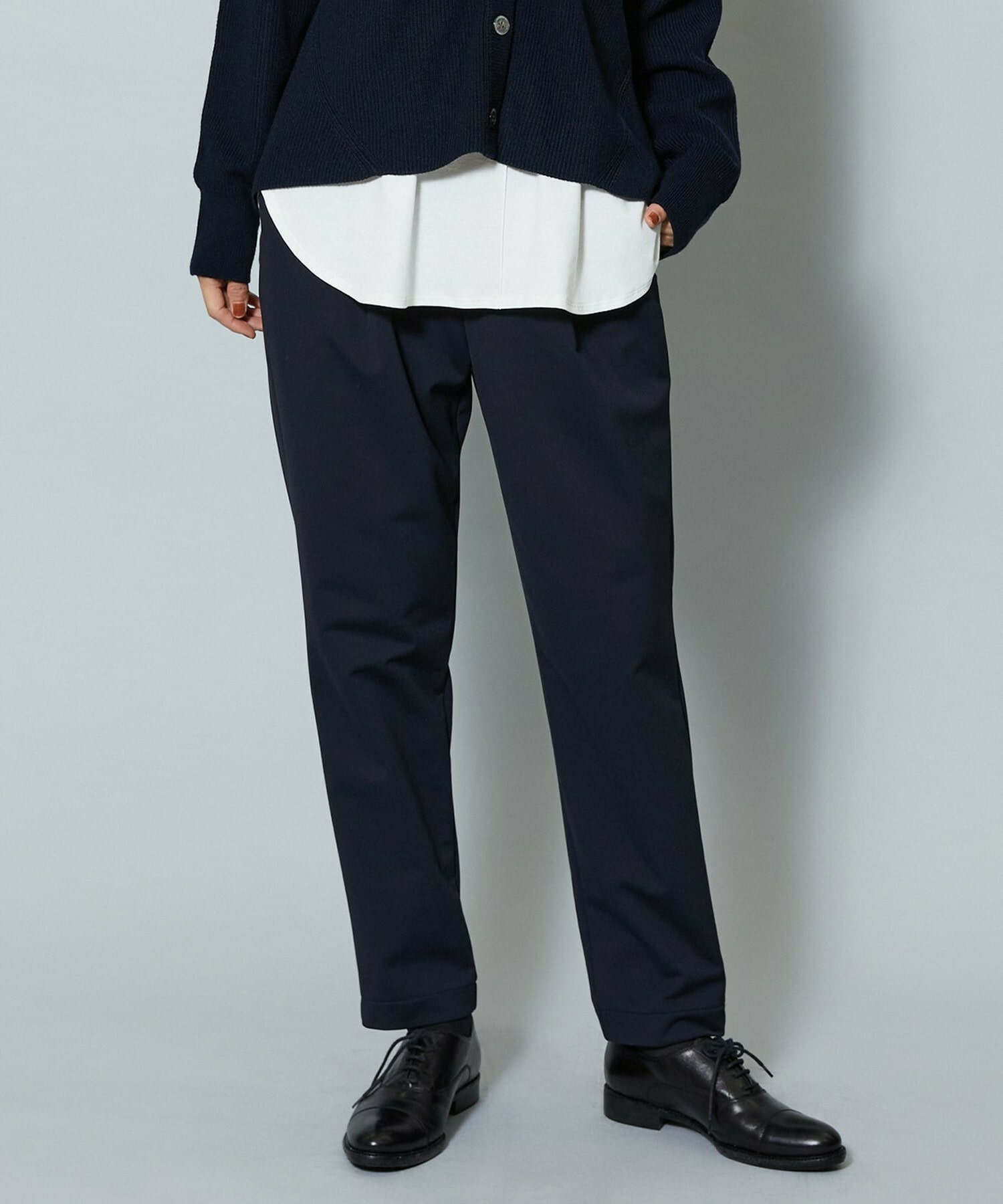 【MOGA】ハイテンション裏起毛テーパードシルエットパンツ 詳細画像 ブラック 1