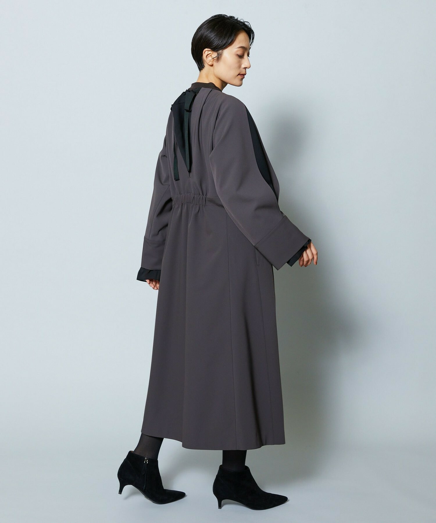 【MOGA Collection】MOGA Collection シーンレスダブルクロスワンピース 詳細画像 ブラック 10