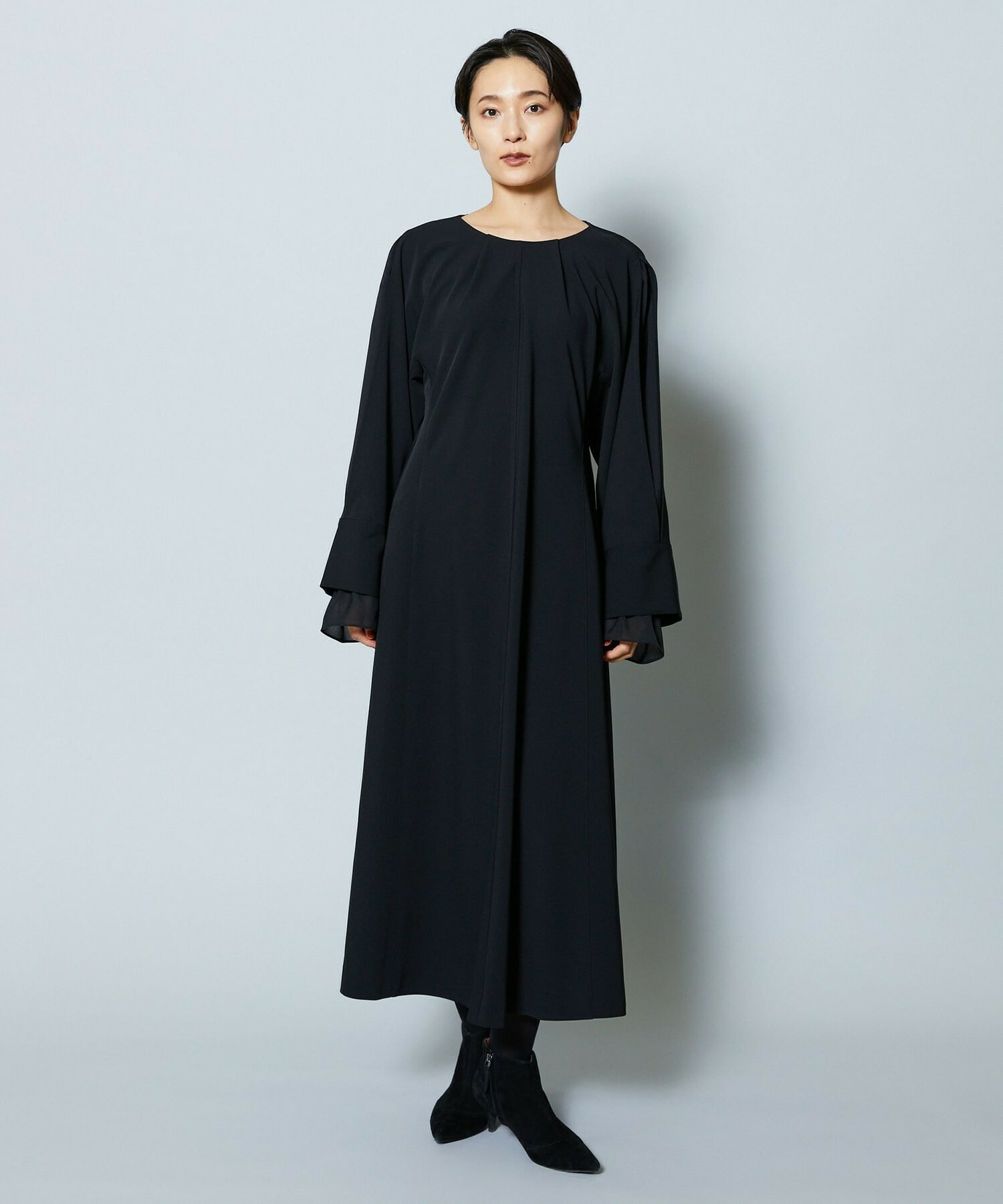 【MOGA Collection】MOGA Collection シーンレスダブルクロスワンピース 詳細画像 ブラック 12