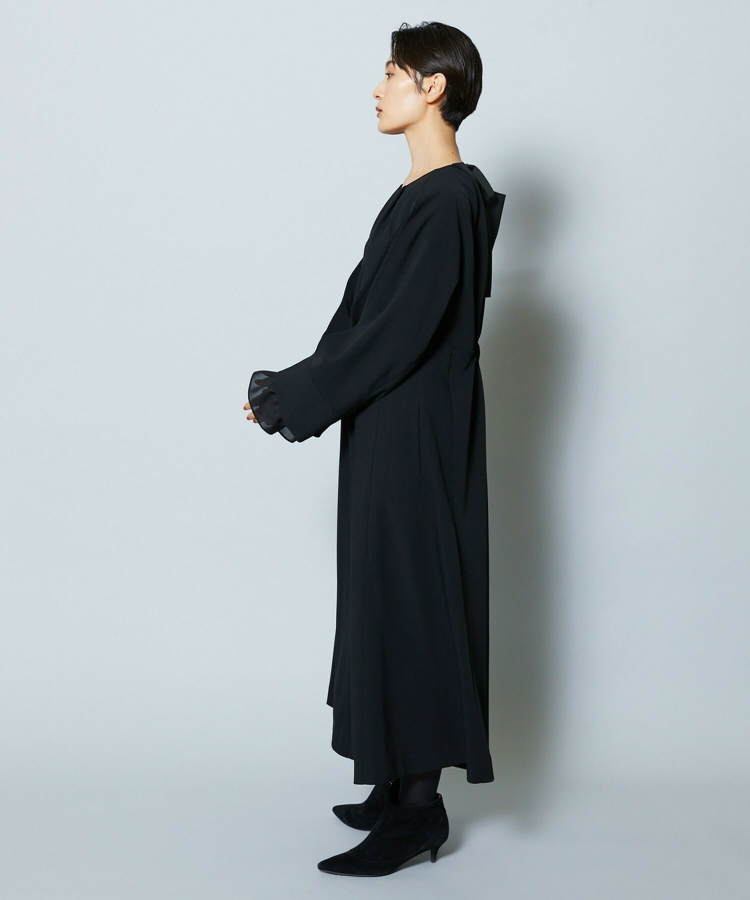 【MOGA Collection】MOGA Collection シーンレスダブルクロスワンピース 詳細画像 ブラック 16