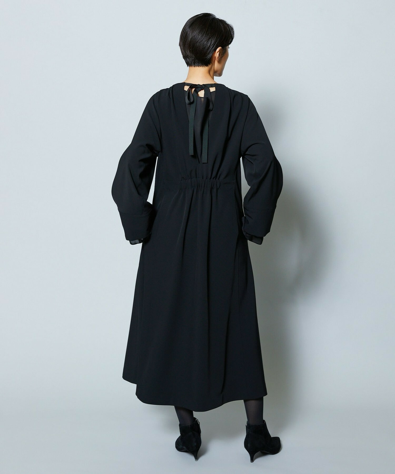 【MOGA Collection】MOGA Collection シーンレスダブルクロスワンピース 詳細画像 ブラック 17