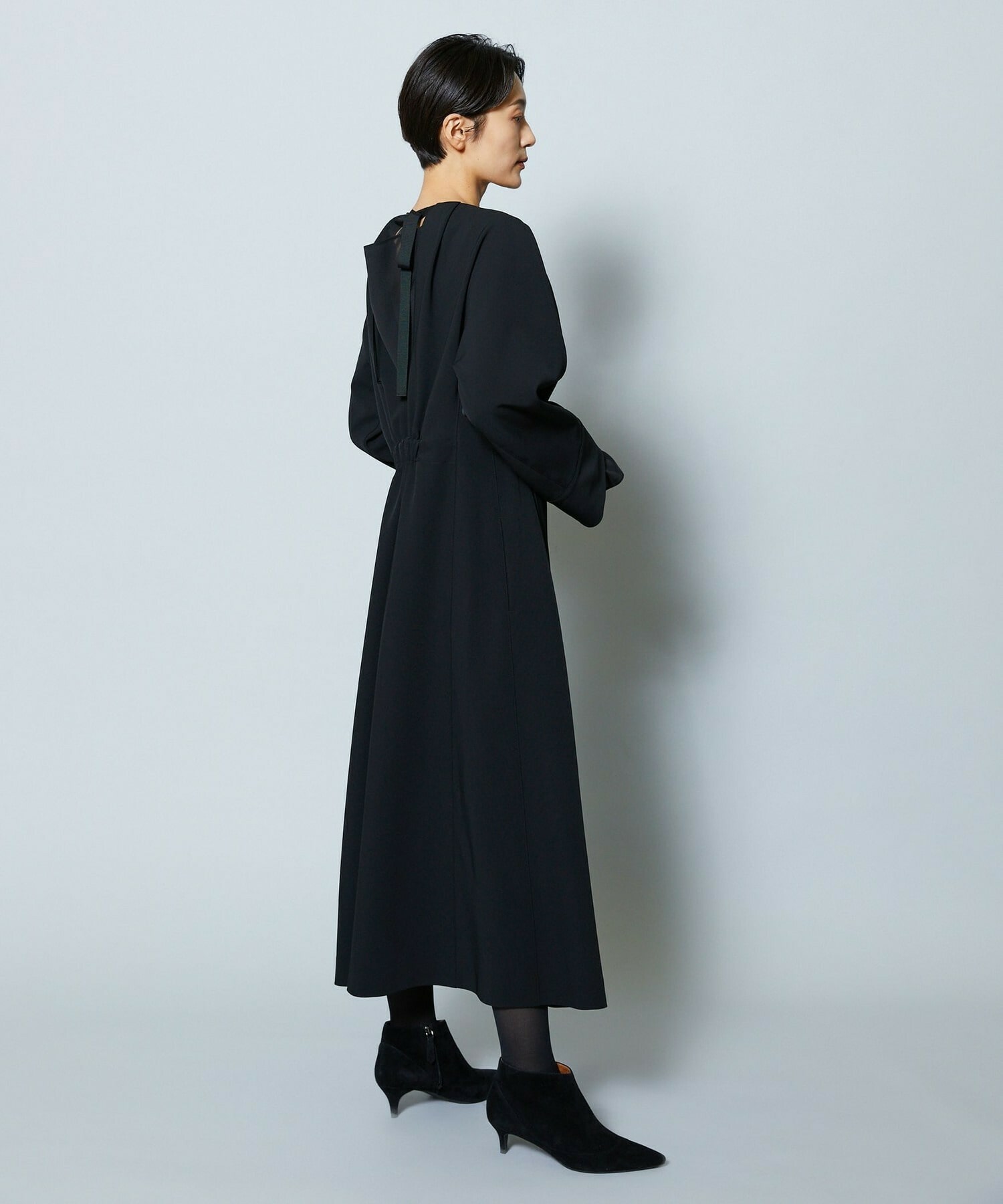 【MOGA Collection】MOGA Collection シーンレスダブルクロスワンピース 詳細画像 ブラック 18