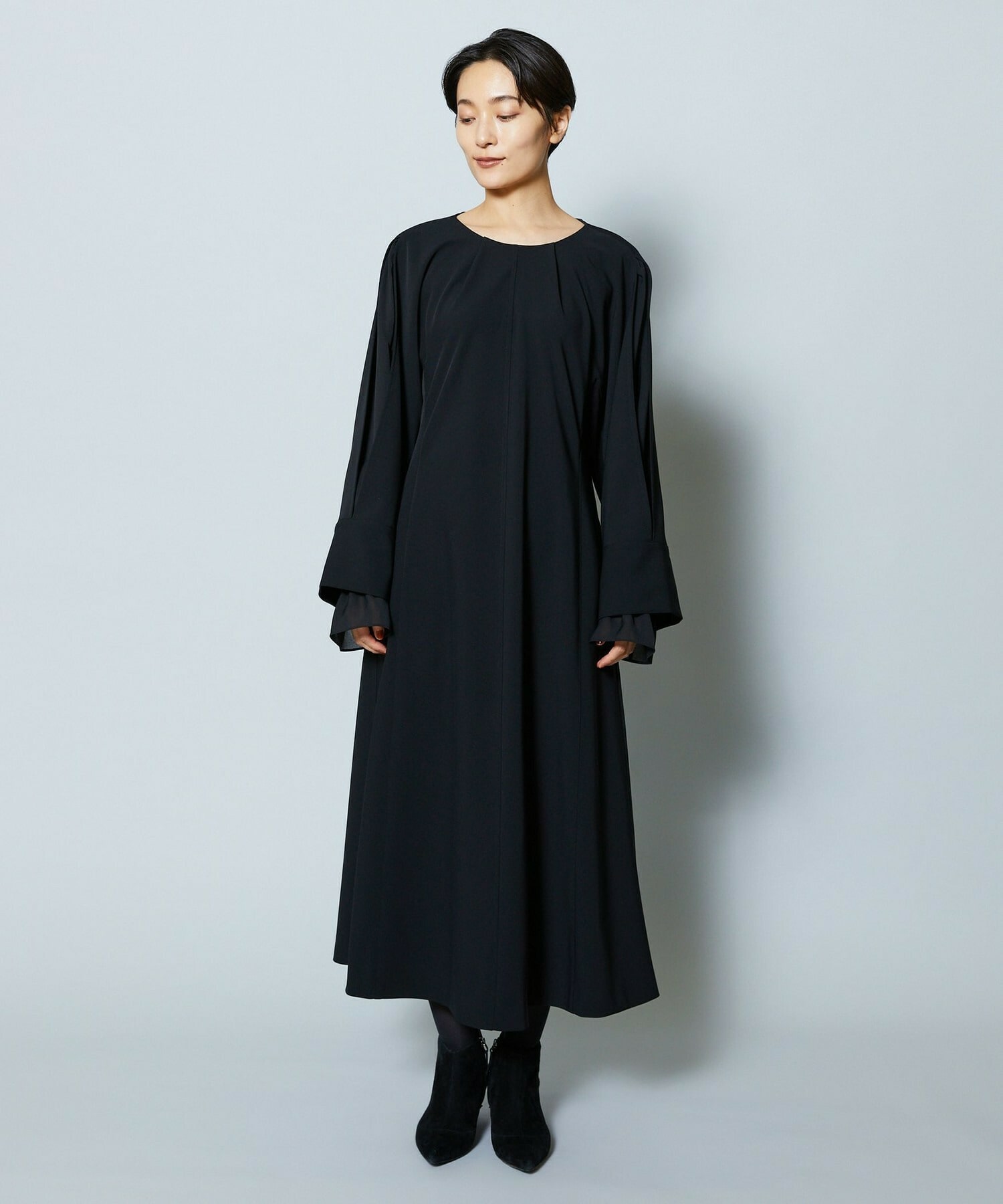 【MOGA Collection】MOGA Collection シーンレスダブルクロスワンピース 詳細画像 ブラック 20