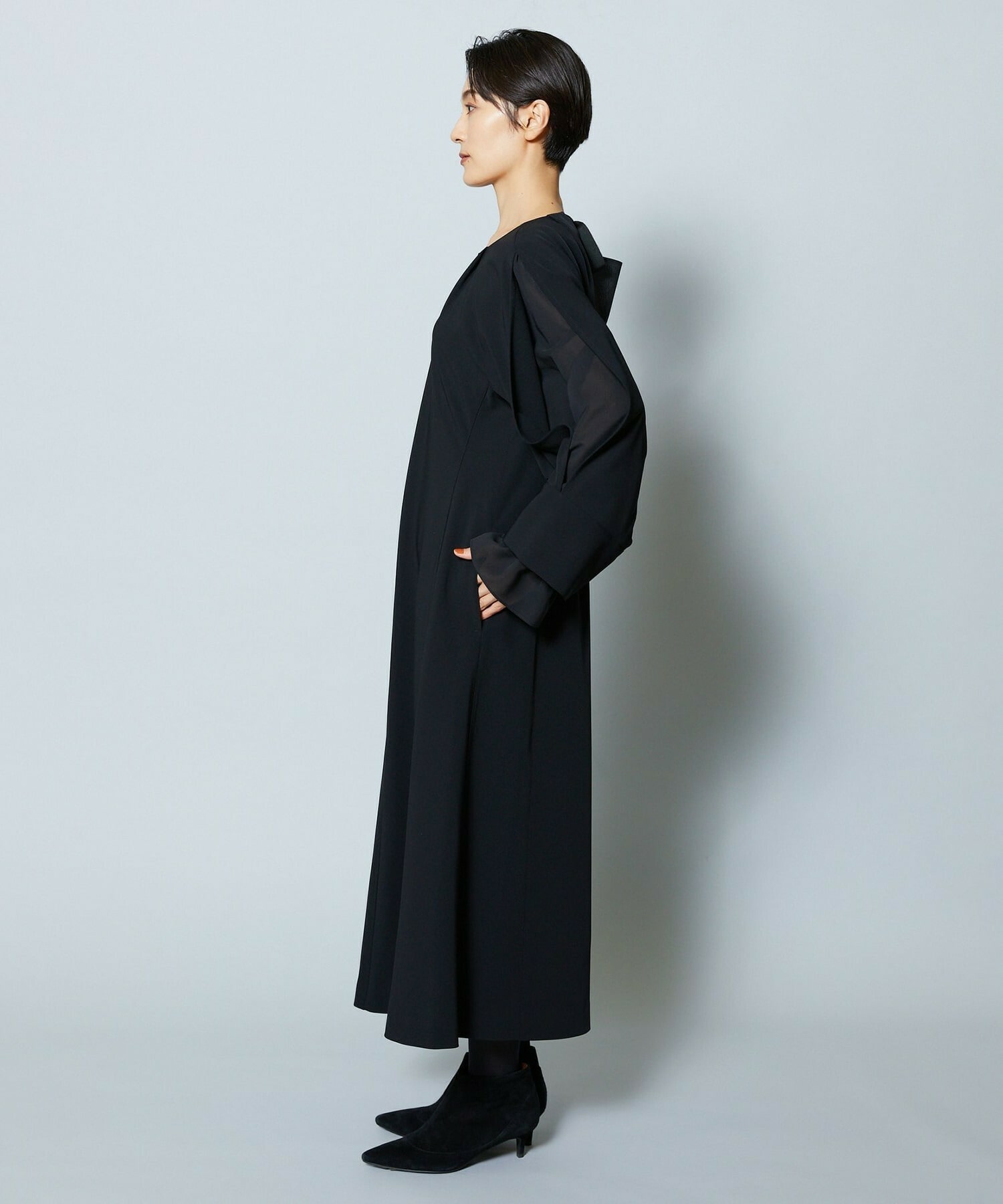 【MOGA Collection】MOGA Collection シーンレスダブルクロスワンピース 詳細画像 ブラック 22