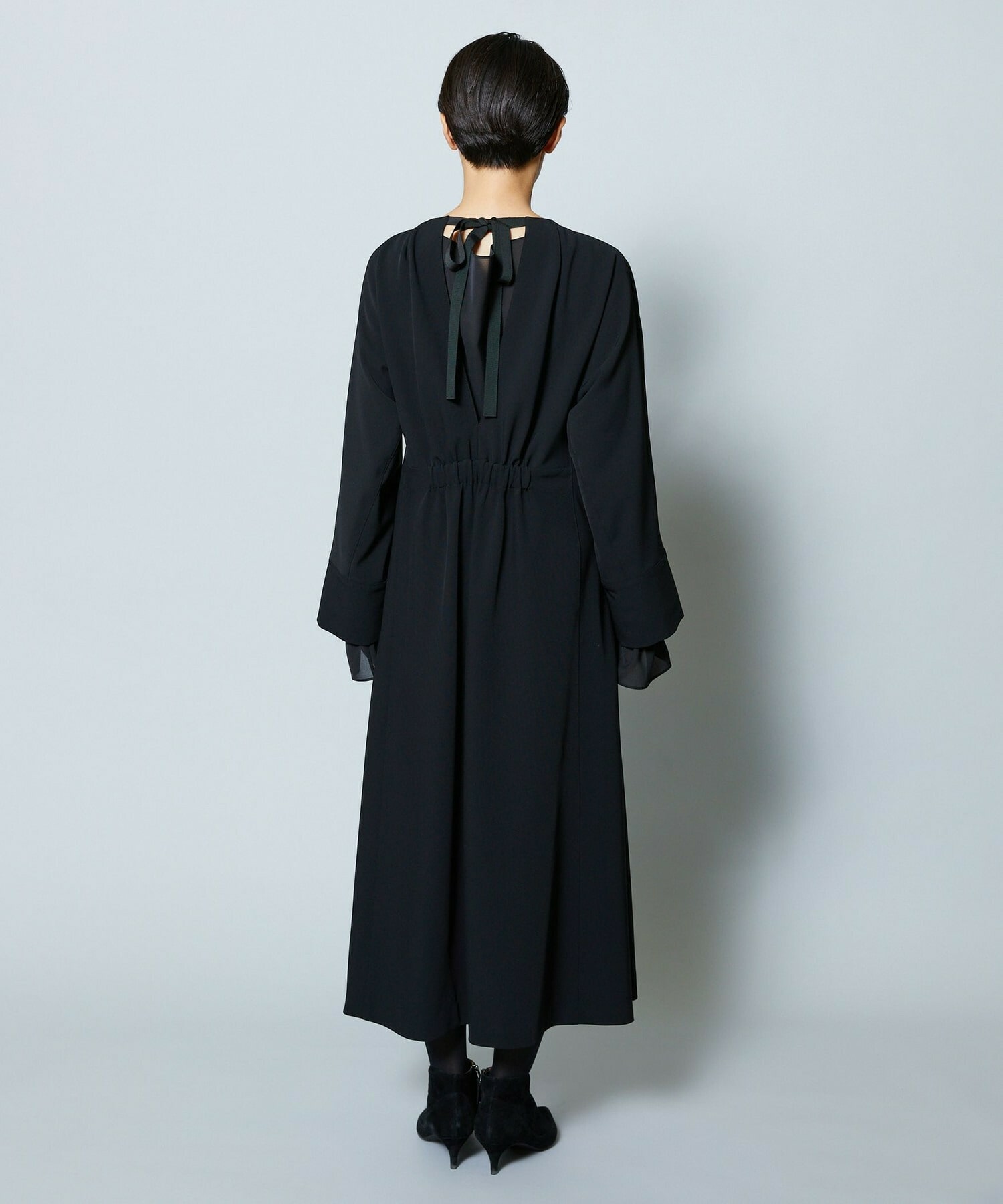 【MOGA Collection】MOGA Collection シーンレスダブルクロスワンピース 詳細画像 ブラック 23