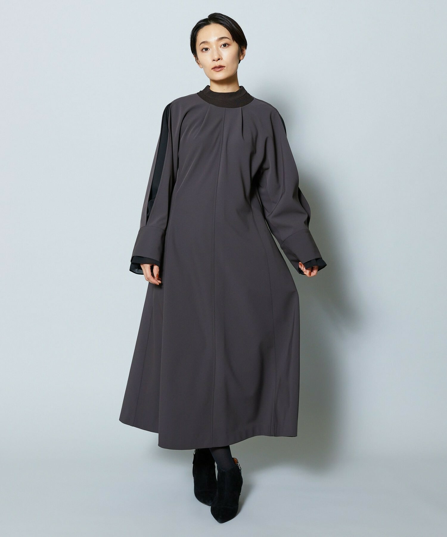 【MOGA Collection】MOGA Collection シーンレスダブルクロスワンピース 詳細画像 ブラック 3