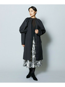 【MOGA Collection】MOGA Collection ポリエステルロングサテンコート 詳細画像 ブラック 2