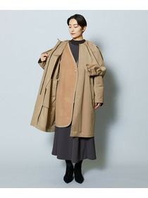 【MOGA Collection】MOGA Collection ポリエステルロングサテンコート 詳細画像 ブラック 21