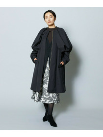 【MOGA Collection】MOGA Collection ポリエステルロングサテンコート 詳細画像 ブラック 4