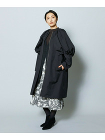 【MOGA Collection】MOGA Collection ポリエステルロングサテンコート 詳細画像 ブラック 5