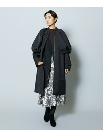 【MOGA Collection】MOGA Collection ポリエステルロングサテンコート 詳細画像 ブラック 6