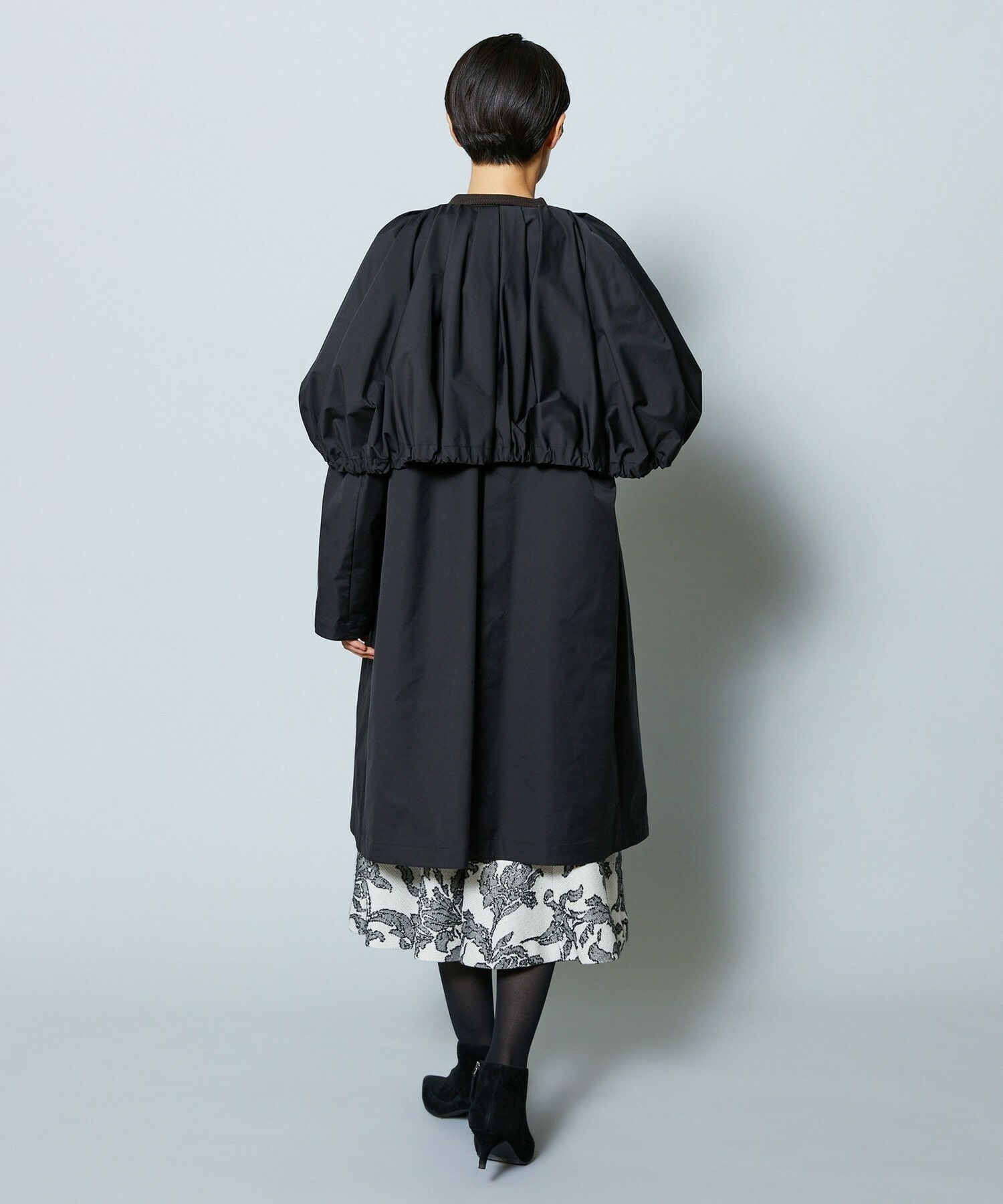 【MOGA Collection】MOGA Collection ポリエステルロングサテンコート 詳細画像 ブラック 10