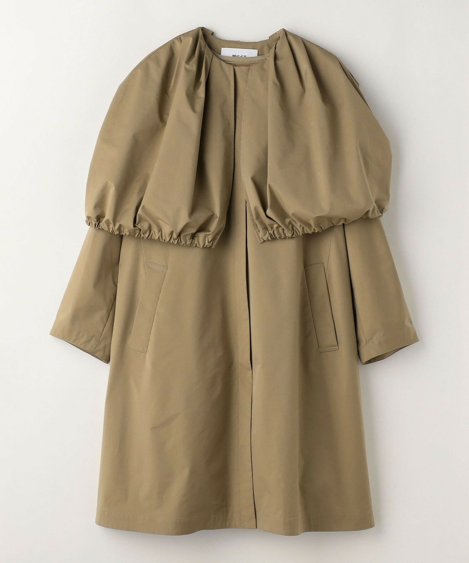 【MOGA Collection】MOGA Collection ポリエステルロングサテンコート 詳細画像 ベージュ 2