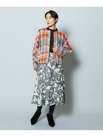 【MOGA Collection】MOGA Collection リーフツイードフレアスカート 詳細画像 ホワイト×ブラック 4