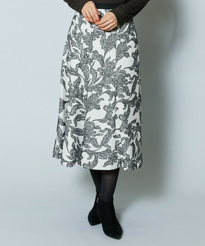 MOGA Collection リーフツイードフレアスカート