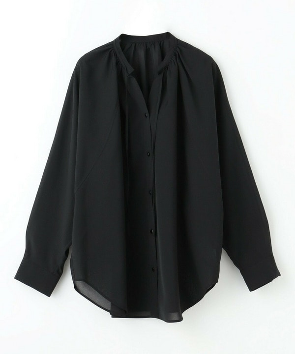 フラットシアーボイルラグランスリーブブラウス 詳細画像 ブラック 2