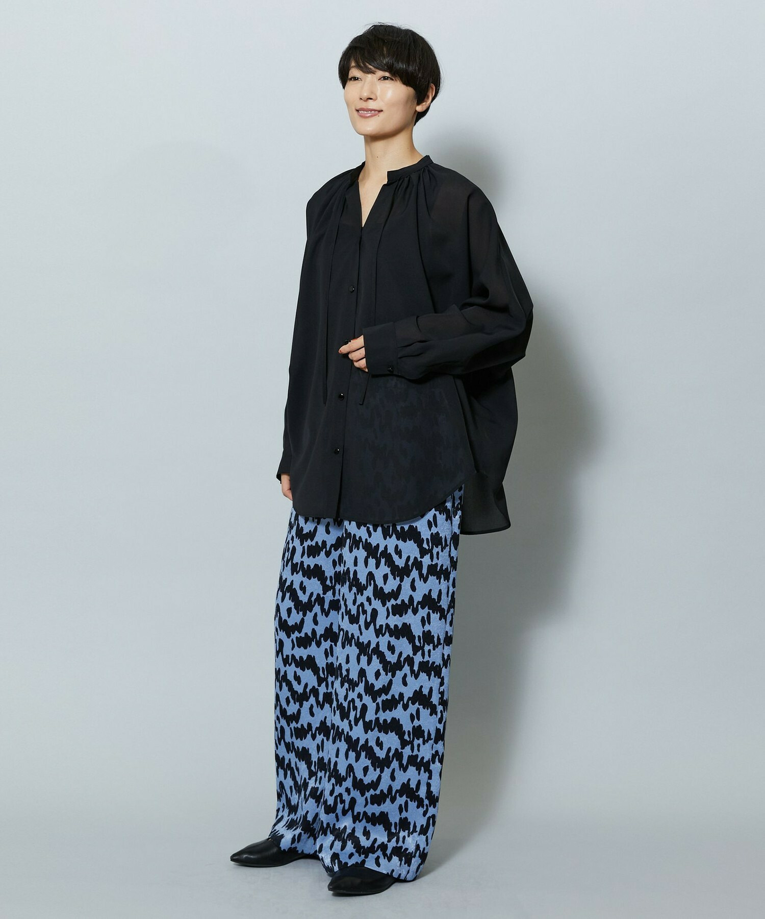 【MOGA】フラットシアーボイルラグランスリーブブラウス 詳細画像 ピンク 10