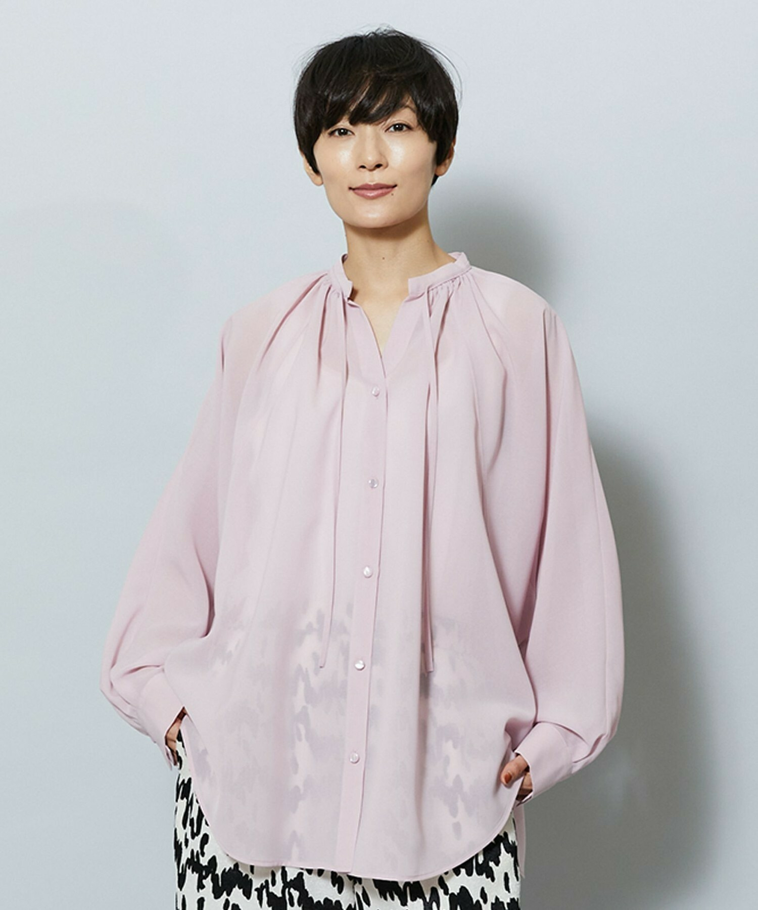 未使用 人気 作家【lajournee】リネンバルーンスリーブブラウス ピンク 楽天市場】【新作 New】リネン バルーンスリーブ ブラウス 長袖