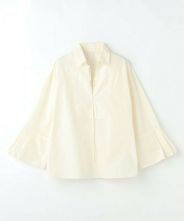 メモリーマイクロタフタプルオーバーシャツ 詳細画像 アイボリー 2