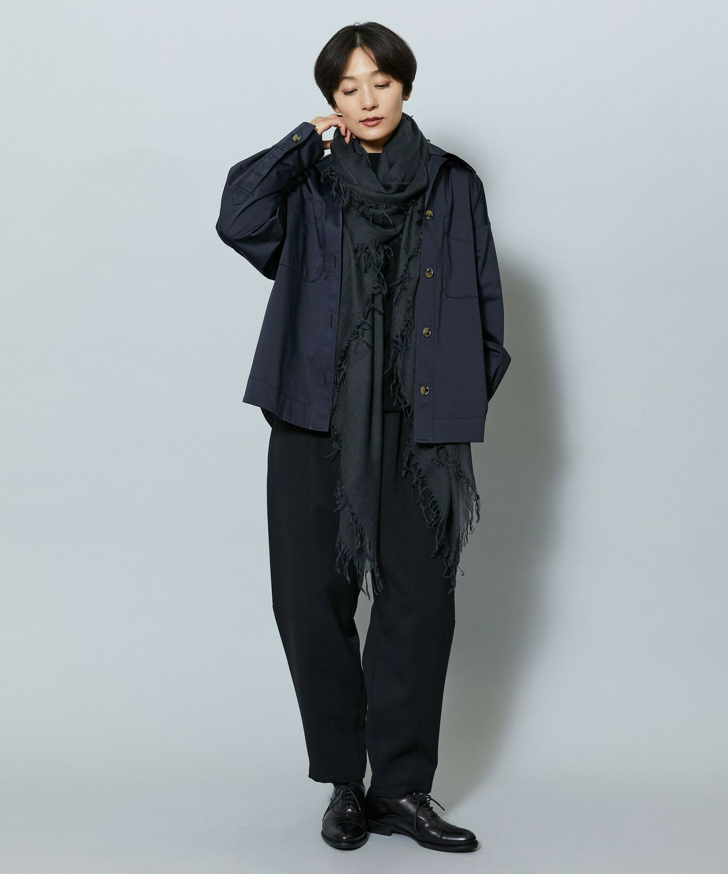 【MOGA】ストレッチタフタオーバーシャツ 詳細画像 ライトグレー 2