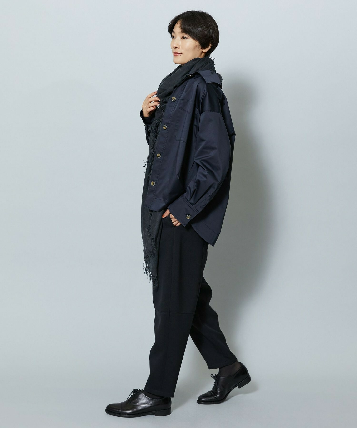 【MOGA】ストレッチタフタオーバーシャツ 詳細画像 ライトグレー 7