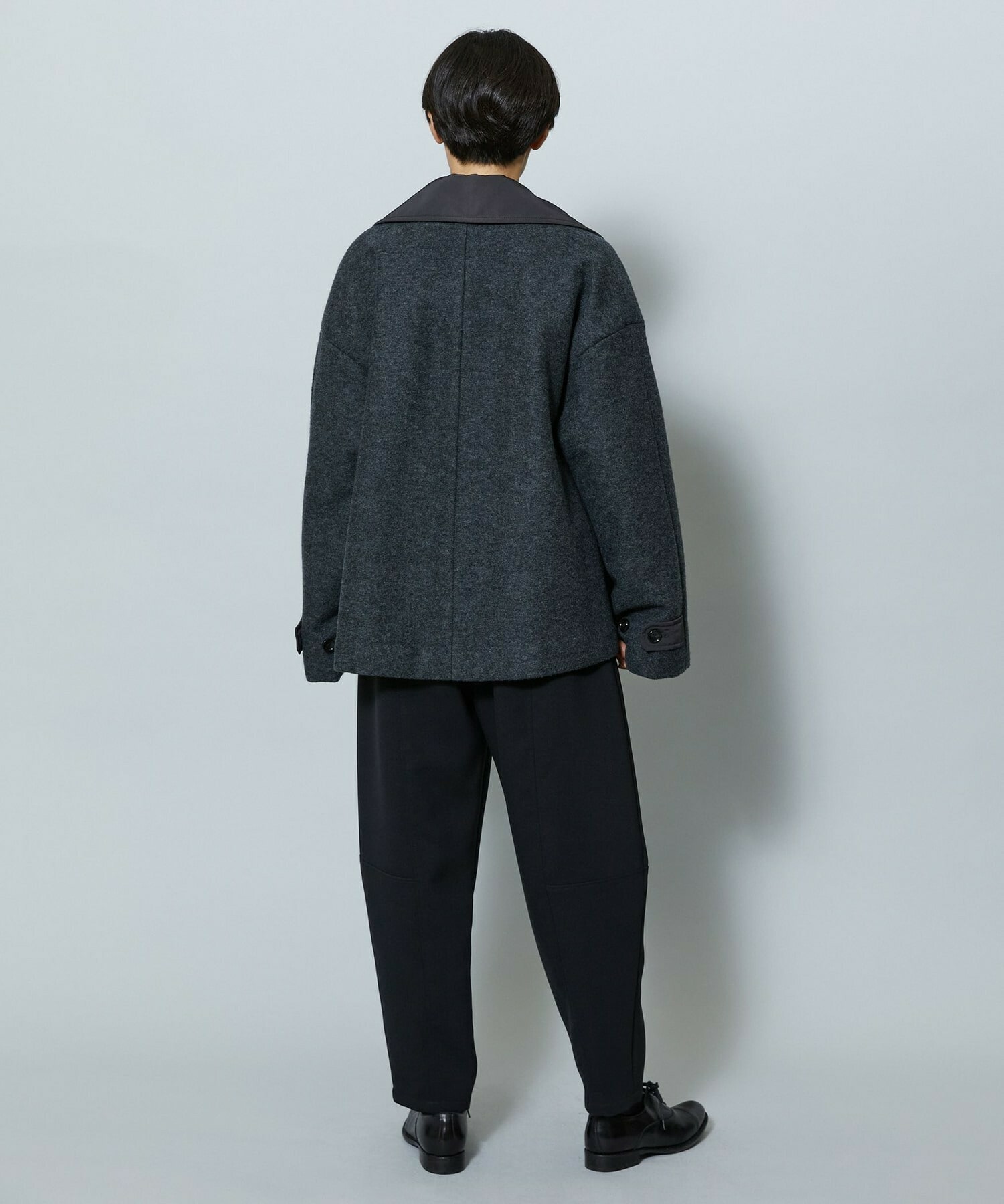 【MOGA】ウーリング圧縮テーラードコート 詳細画像 ブラック 17