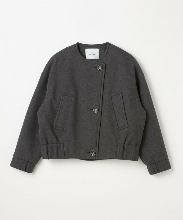 スポンディッシュボンディングショートコート 詳細画像 チャコールグレー 2