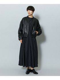 【MOGA】ソフトフェイクレザードルマンショートブルゾン 詳細画像 ブラック 10