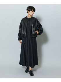 【MOGA】ソフトフェイクレザードルマンショートブルゾン 詳細画像 ブラック 13