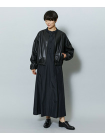 【MOGA】ソフトフェイクレザードルマンショートブルゾン 詳細画像 ブラック 17