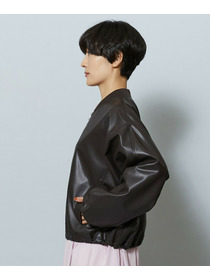 【MOGA】ソフトフェイクレザードルマンショートブルゾン 詳細画像 ブラック 21