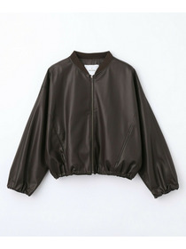 【MOGA】ソフトフェイクレザードルマンショートブルゾン 詳細画像 ブラック 23