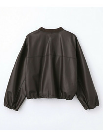 【MOGA】ソフトフェイクレザードルマンショートブルゾン 詳細画像 ブラック 24