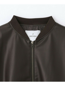 【MOGA】ソフトフェイクレザードルマンショートブルゾン 詳細画像 ブラック 25