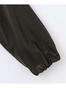 【MOGA】ソフトフェイクレザードルマンショートブルゾン 詳細画像 ブラック 26