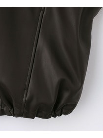 【MOGA】ソフトフェイクレザードルマンショートブルゾン 詳細画像 ブラック 27