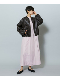 【MOGA】ソフトフェイクレザードルマンショートブルゾン 詳細画像 ブラック 7