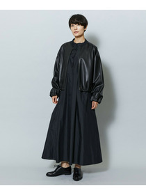 【MOGA】ソフトフェイクレザードルマンショートブルゾン 詳細画像 ブラック 8