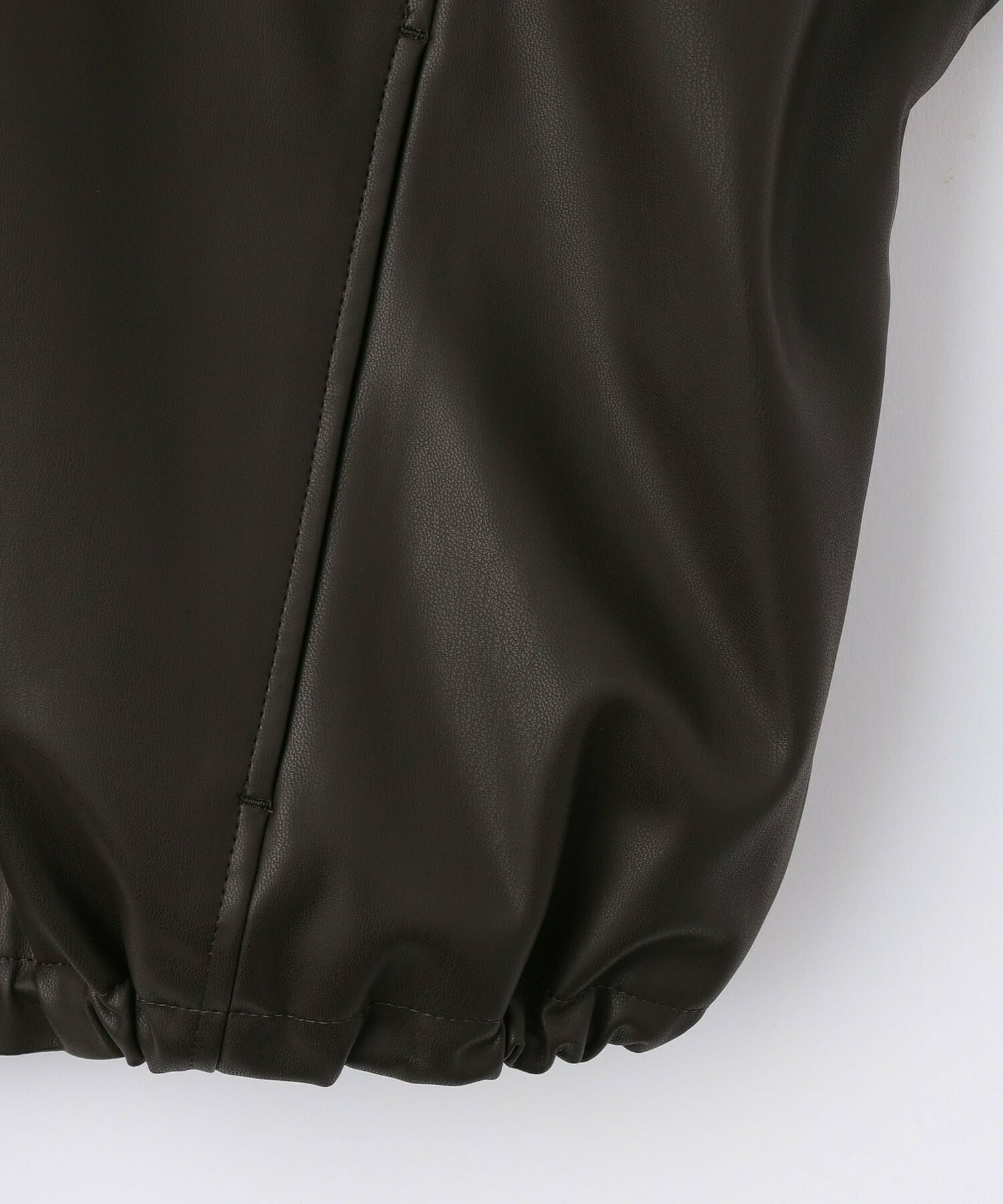 【MOGA】ソフトフェイクレザードルマンショートブルゾン 詳細画像 ブラック 27