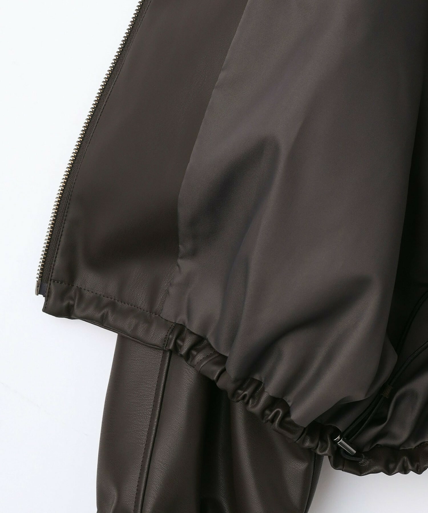 【MOGA】ソフトフェイクレザードルマンショートブルゾン 詳細画像 ブラック 28