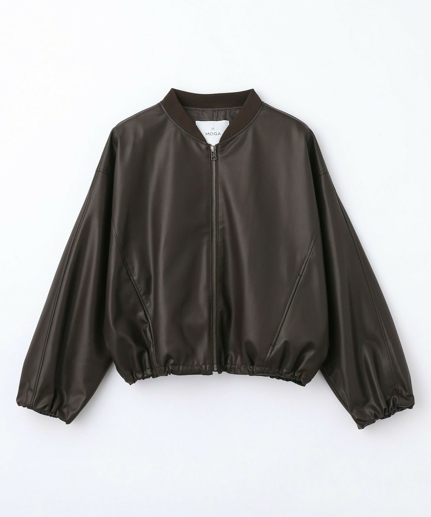 【MOGA】ソフトフェイクレザードルマンショートブルゾン 詳細画像 ダークブラウン 2