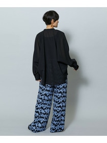 【MOGA】ベルベットサテンハンドドローイングプリントパンツ 詳細画像 サックスブルー 12