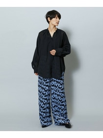 【MOGA】ベルベットサテンハンドドローイングプリントパンツ 詳細画像 サックスブルー 14