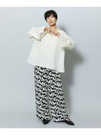 【MOGA】ベルベットサテンハンドドローイングプリントパンツ 詳細画像 サックスブルー 16