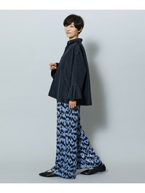 【MOGA】ベルベットサテンハンドドローイングプリントパンツ 詳細画像 サックスブルー 6